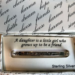 Sterling silver engraved bracelet for Daughter